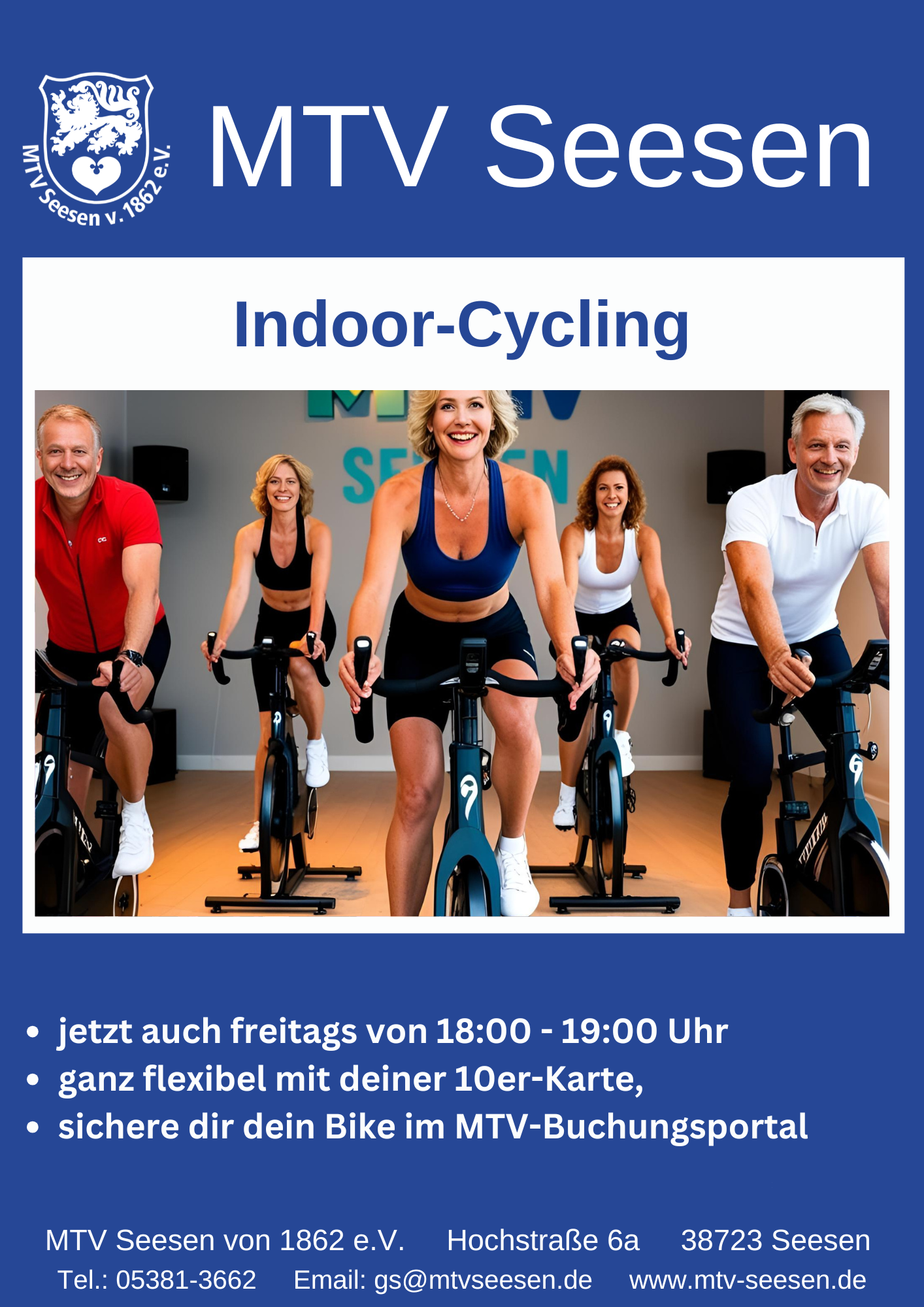 Indoor-Cycling ab 09.05. auch freitags Image